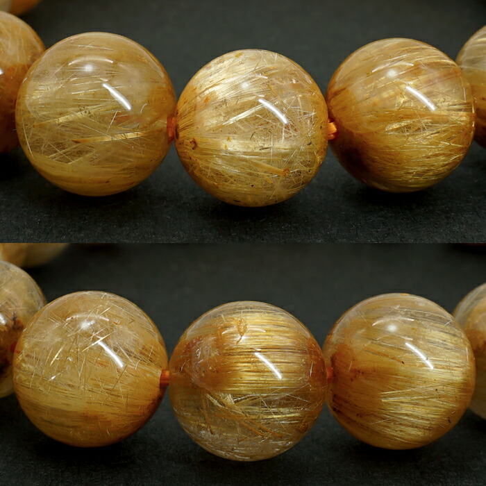 楽天市場】ゴールドルチルクォーツ キャッツアイ ブレスレット 約12.5