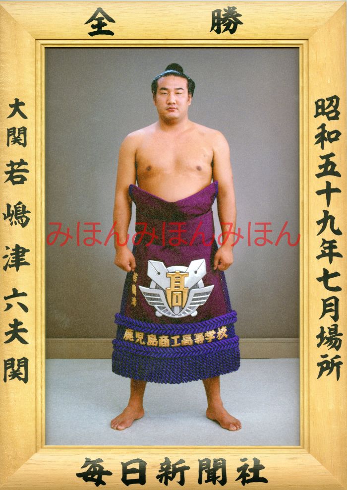 楽天市場】若嶋津六夫関 優勝ミニ額 大相撲ミニ額 大相撲優勝額 昭和
