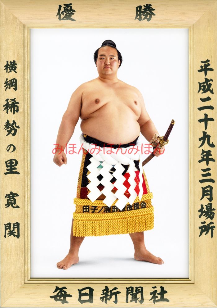楽天市場】稀勢の里寛関 優勝ミニ額 大相撲ミニ額 大相撲優勝額 平成
