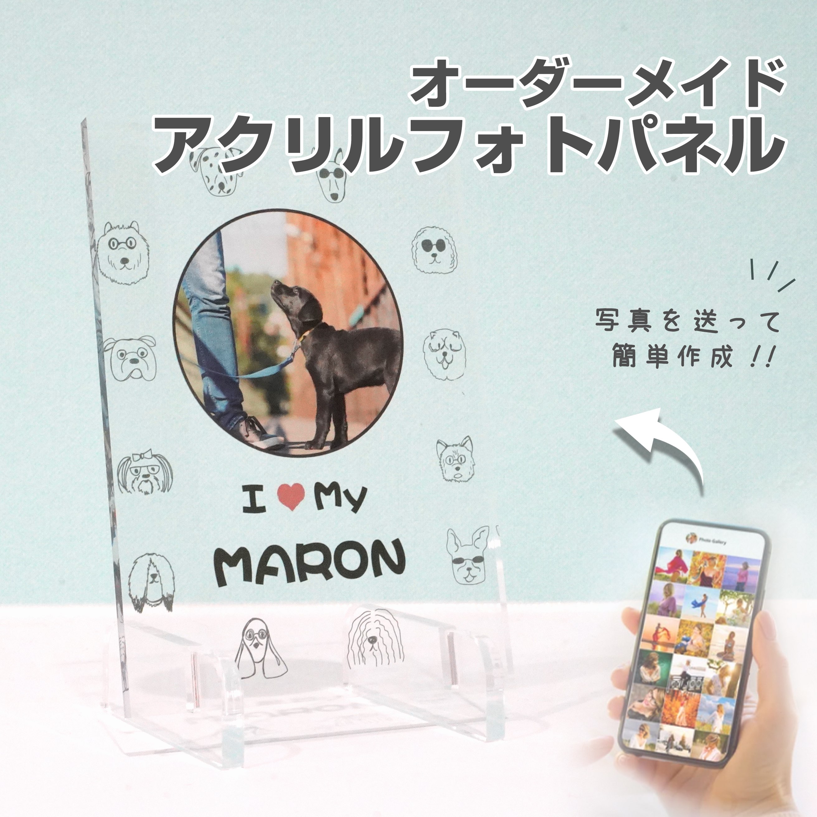 楽天市場】【限定クーポン】 【 アクリルフォトパネル A13 】うちのこ