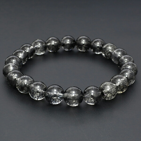 楽天市場】ブラックルチルクォーツ ブレスレット 8.5mm 17.5cm