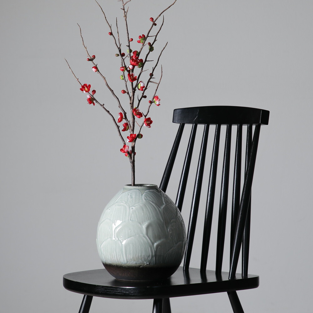 楽天市場】明山窯 明山オリジナル花器 波目紋花器 花瓶 花器 大型