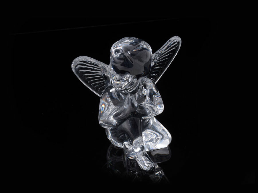 新品 バカラ Baccarat クリスタル エンジェル 天使 置物 箱付き