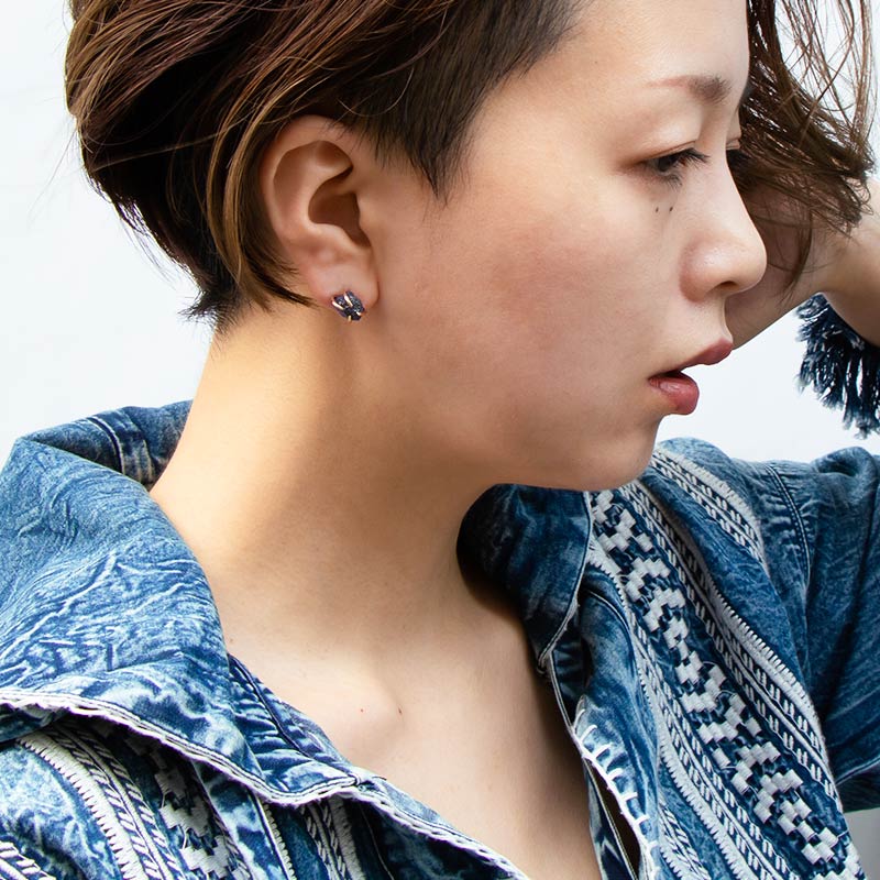 楽天市場】【Lサイズ】天然石 原石 ラフロック ピアス 14KGF ゴールド