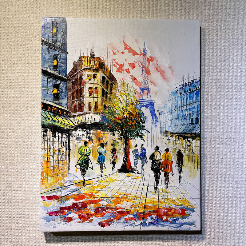 楽天市場】絵画 フランス パリ エッフェル塔 インテリア絵画 油絵