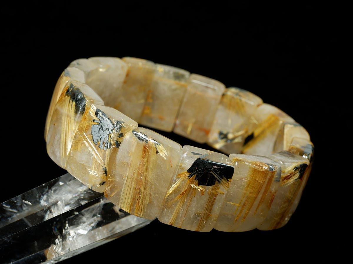 楽天市場】タイチンルチル バングル rutilelated quartz bangle ルチル