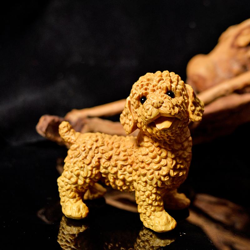 楽天市場】犬 置物 インテリア オーナメント かわいい 木製 動物 彫刻