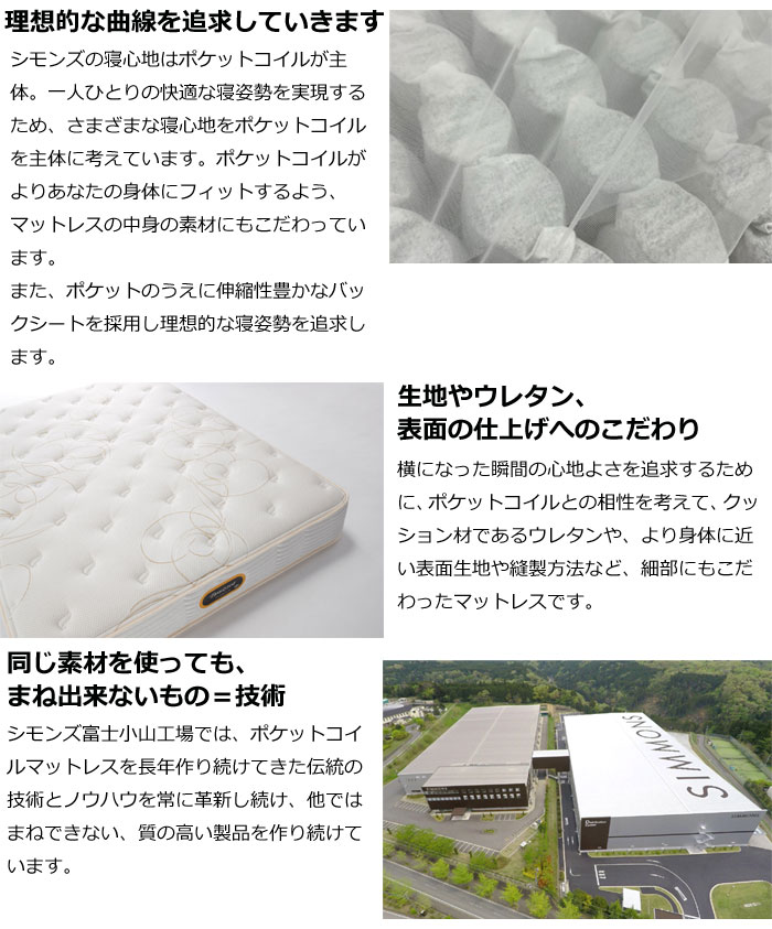 楽天市場】開梱設置配送 シモンズ ベッド プラッシュ ピロートップ