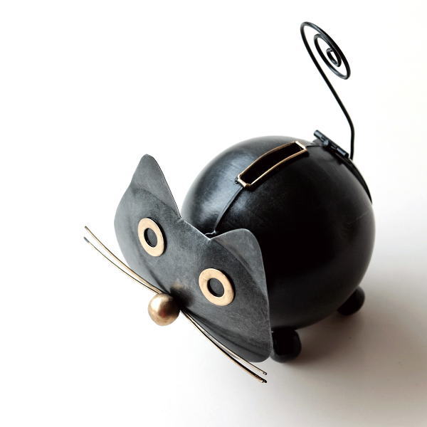 楽天市場】貯金箱 おしゃれ かわいい 猫 ねこ ネコ 置物 置き物 黒猫