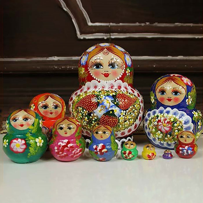 楽天市場】ロシア 人形 マトリョーシカ クリスマス オブジェ 10個組15