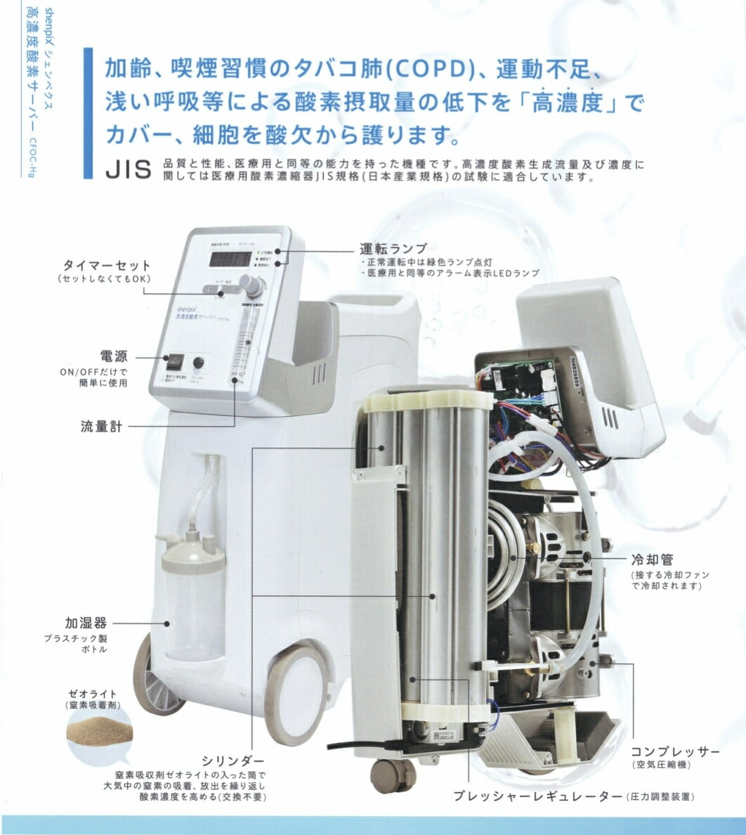 楽天市場】高濃度酸素サーバー 『shenpix 酸素濃縮器 (CFOC-Hg)＋