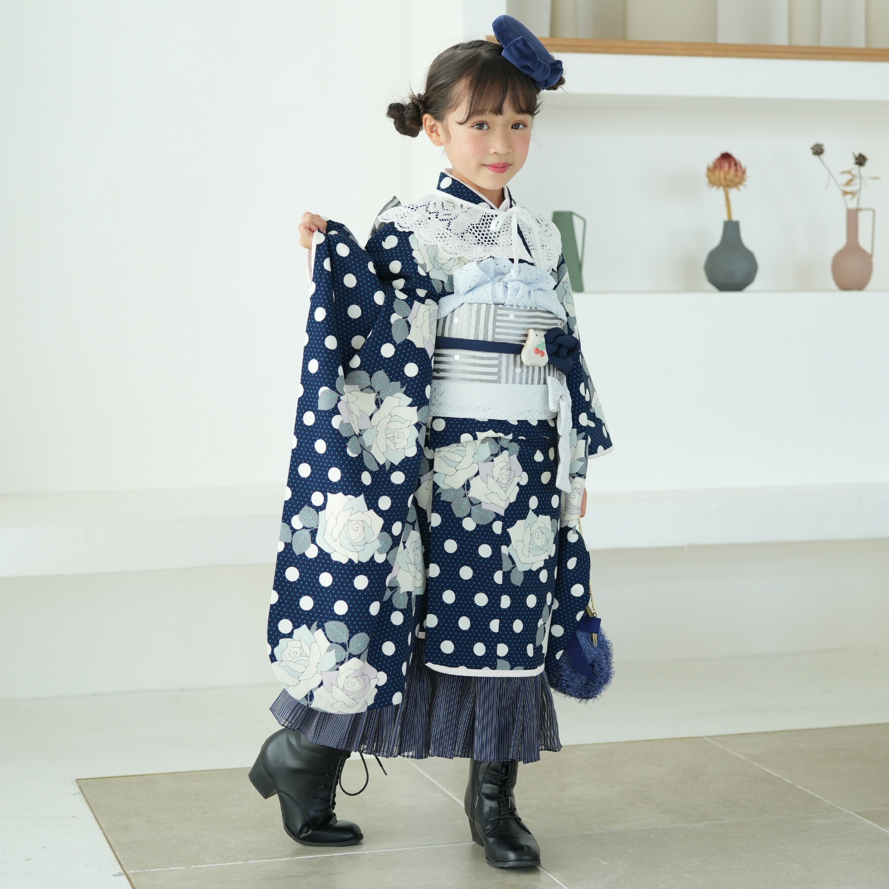 楽天市場】【レンタル】 七五三 7歳 着物 セット シュセット レトロ