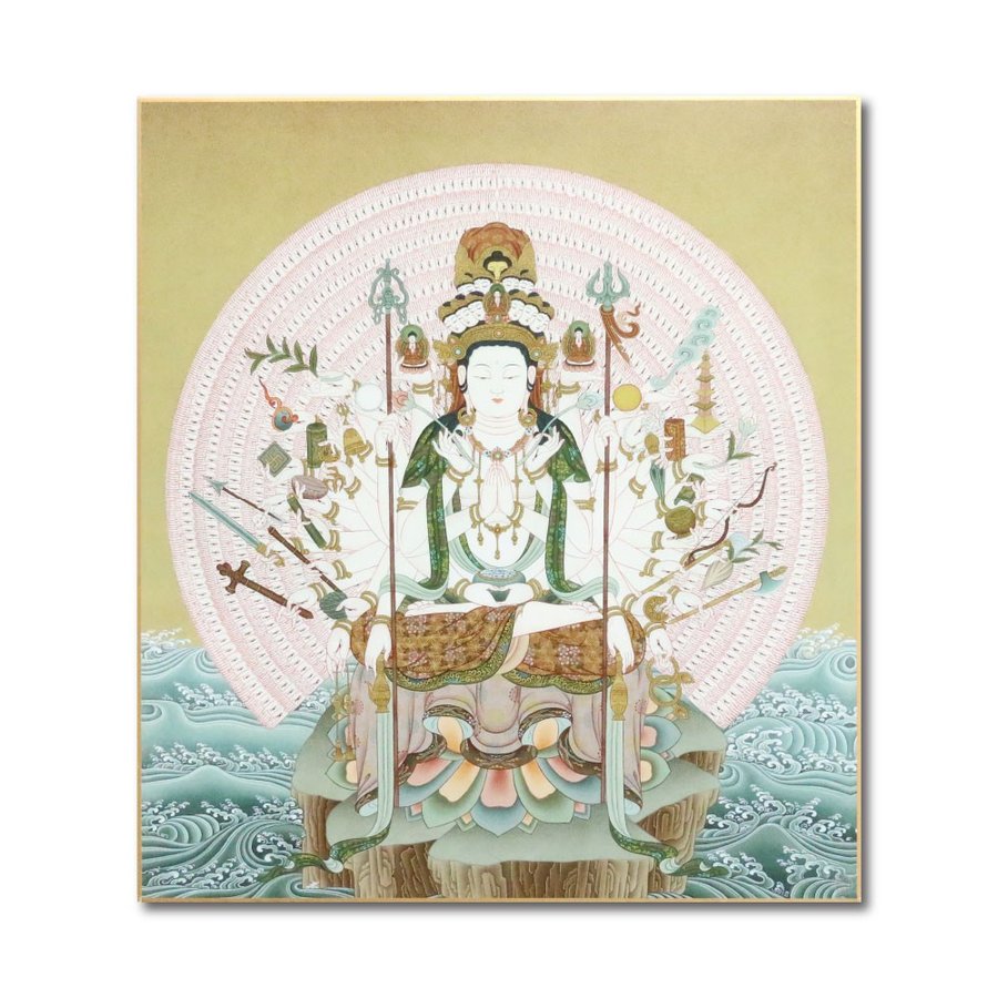 楽天市場】仏画色紙 千手観音 送料無料 送料込み （※送料無料はメール