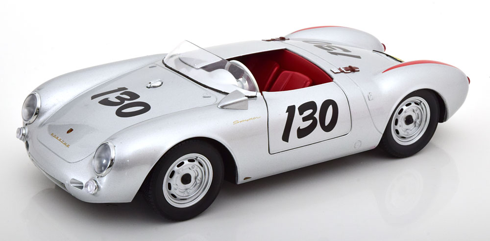楽天市場】ミニカー 1/12 1956 ポルシェ 550A ＃130 スパイダー 銀色