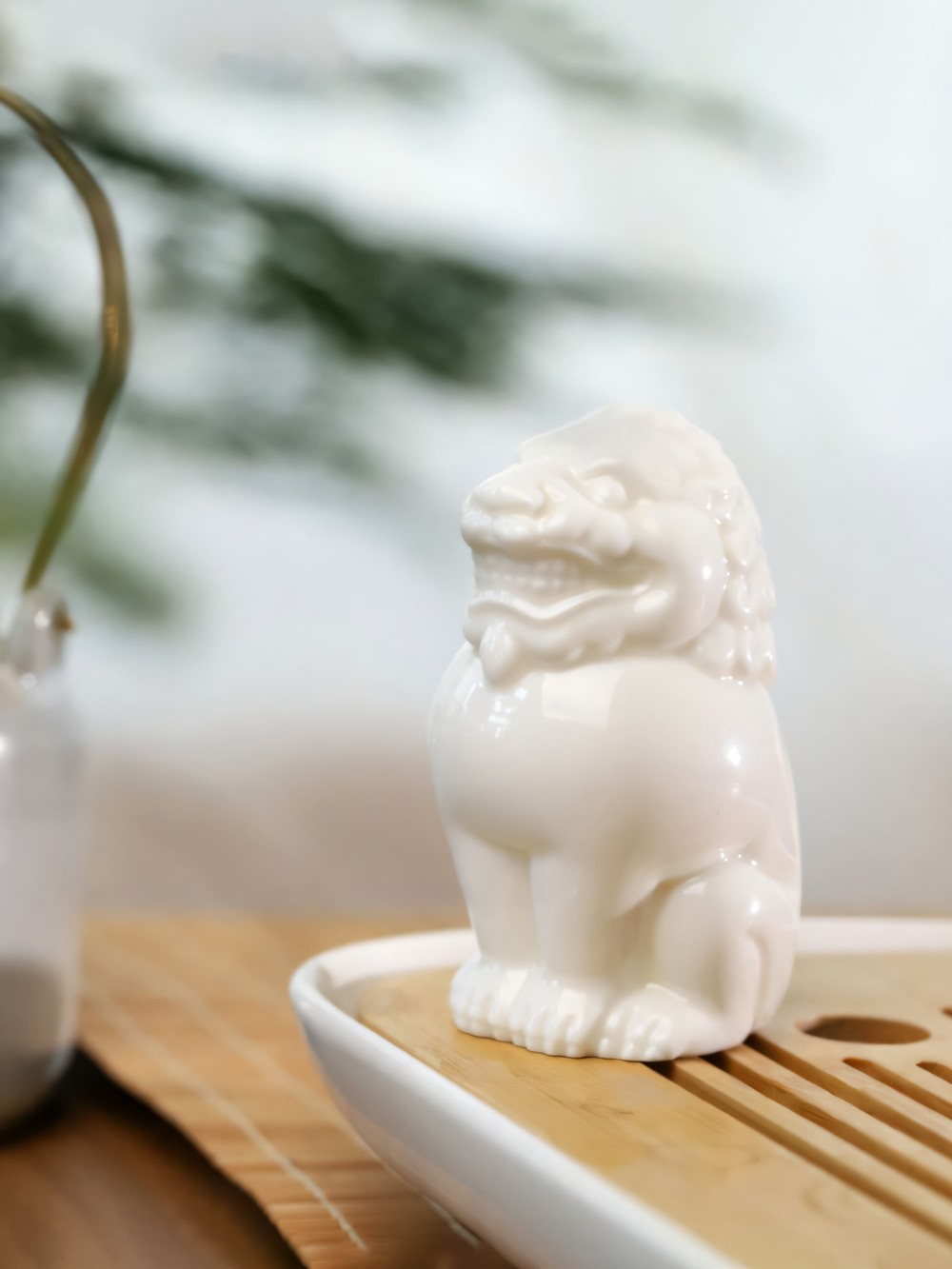 楽天市場】【1匹のみ】IwaiLoft 獅子の置物 白獅子 白盛 陶磁器 家の