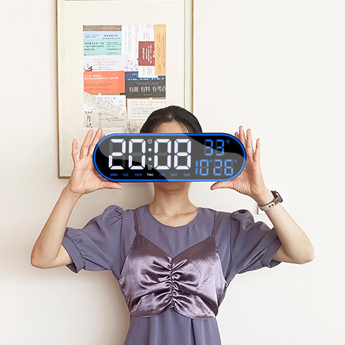 楽天市場】壁掛け時計 デジタル おしゃれ LED壁掛け時計 大型デジタル