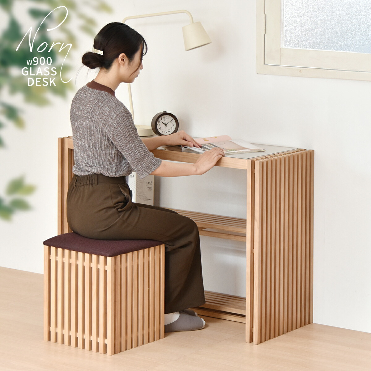 楽天市場】【2/23まで最大P10倍】北欧風 ガラスデスク Norn ノルン 幅