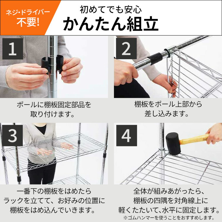 楽天市場】スチールラック メタルラック メタルミニ 3段 幅110×奥行き