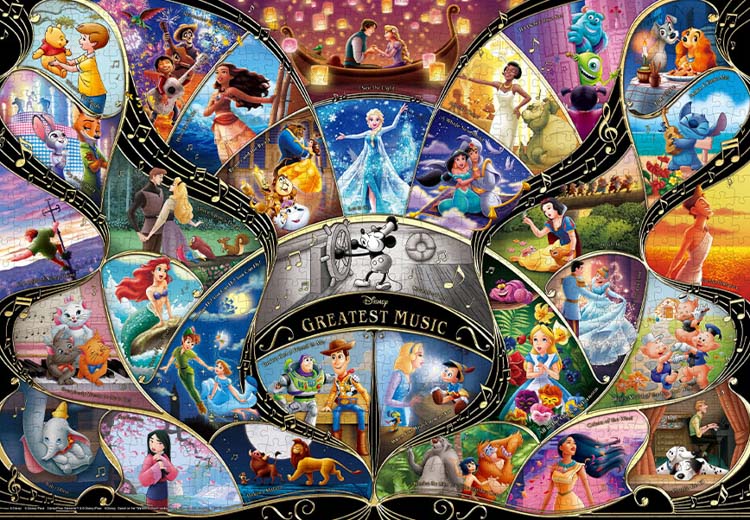 楽天市場】ジグソーパズル 1000ピース DISNEY GREATEST MUSIC(オール