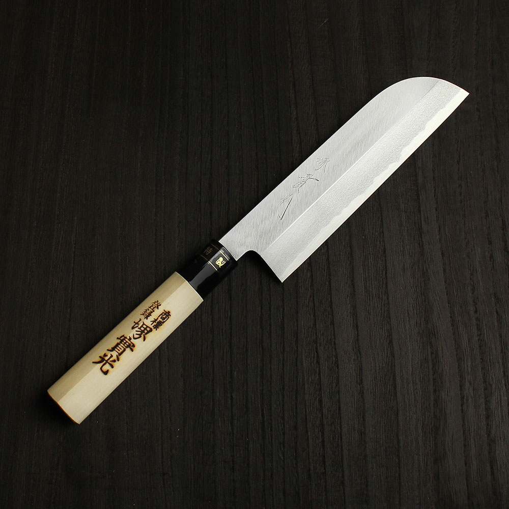 楽天市場】日本鋼（特製） 鎌薄刃 240mm 實光包丁(堺包丁) 堺 名入れ