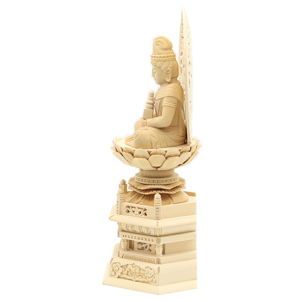 楽天市場】仏像 弥勒菩薩 座像 塔持 2.5寸 草光背六角台 桧木 弥勒菩薩