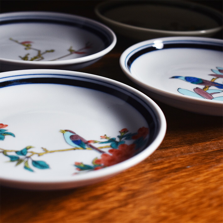 楽天市場】和の器 中皿 セット（ 径約 14cm ） 花鳥絵変り（ 和食器