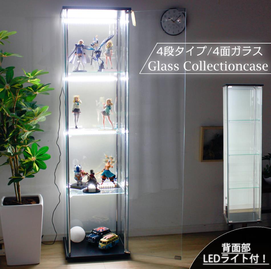 楽天市場】ガラスコレクションケース フィギュアケース 4段 幅42.5cm