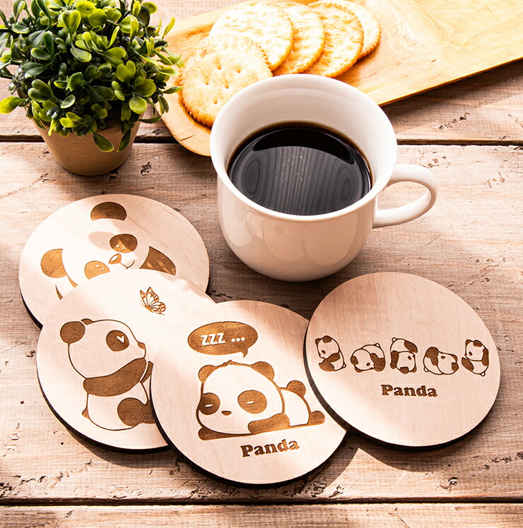 楽天市場】☆10%OFF☆ コースター 4枚セット 木製 9種から選べる