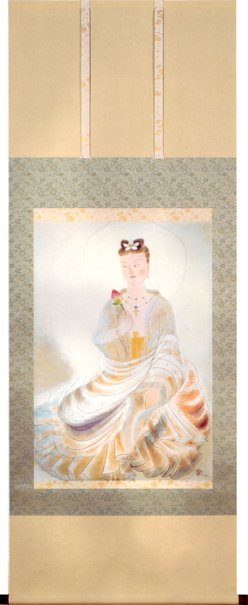 楽天市場】小倉遊亀 掛け軸 菩薩 送料無料 【掛軸】【一間床・半間床