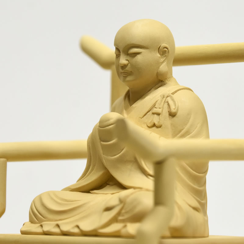 楽天市場】木彫り仏像 【興教大師（覚鑁上人）】 柘植 坐2.0寸 総高
