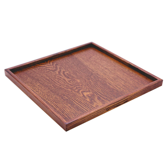楽天市場】5枚セット トレー お盆 木製＜正角盆＞ 30×30cm 茶 白木 新