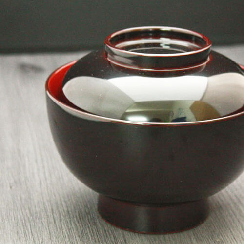 楽天市場】雑煮椀 フタ付き 黒塗り内朱 越前漆器 日本製 直径約13cm 1