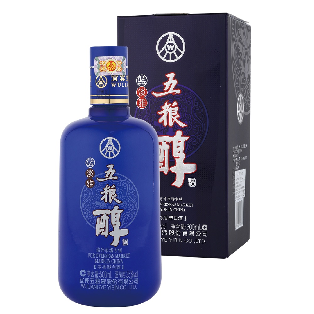 楽天市場】五粮醇 ブルーボトル 500ml 35度 正規輸入品 箱付 Wu Liang