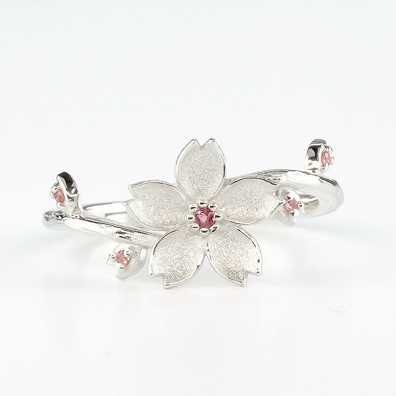 楽天市場】桜 シルバー リング サクラ さくら ピンクトルマリン 指輪