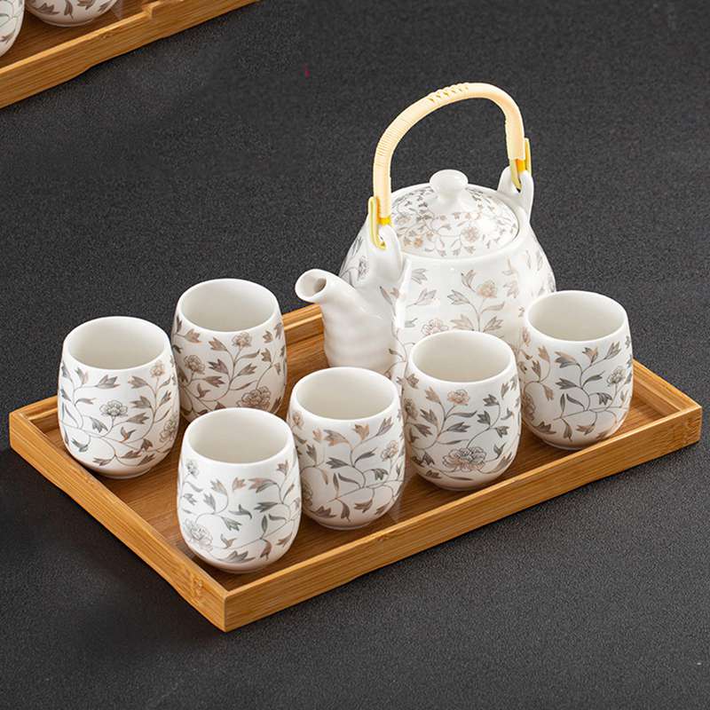 楽天市場】ティーセット 花柄 6客セット 茶器セット ティーポット 茶盤