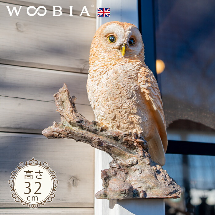 楽天市場】木に留まるフクロウ《 茶梟 (32cm)》〔 WOOBIA ウービア