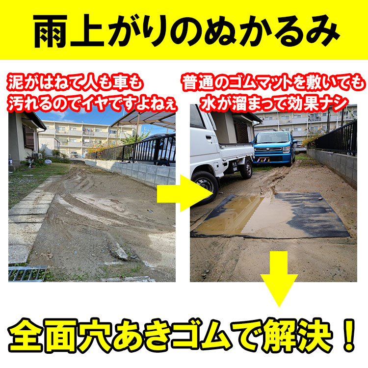 楽天市場】全面穴あきゴムシート 厚さ10ミリ×幅0.45M×長さ2.5M 黒 芝生