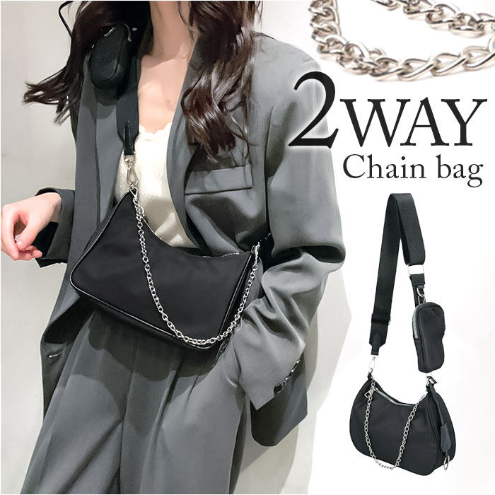 楽天市場】ショルダーバッグ チェーン レディース 2way 定番