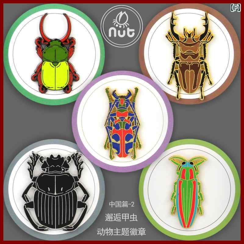 楽天市場】ブローチ 昆虫モチーフ クワガタ フンコロガシ カブトムシ