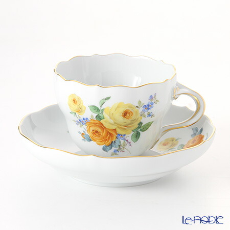 楽天市場】マイセン (Meissen) 黄色のバラ(ブーケ)と忘れな草 139210