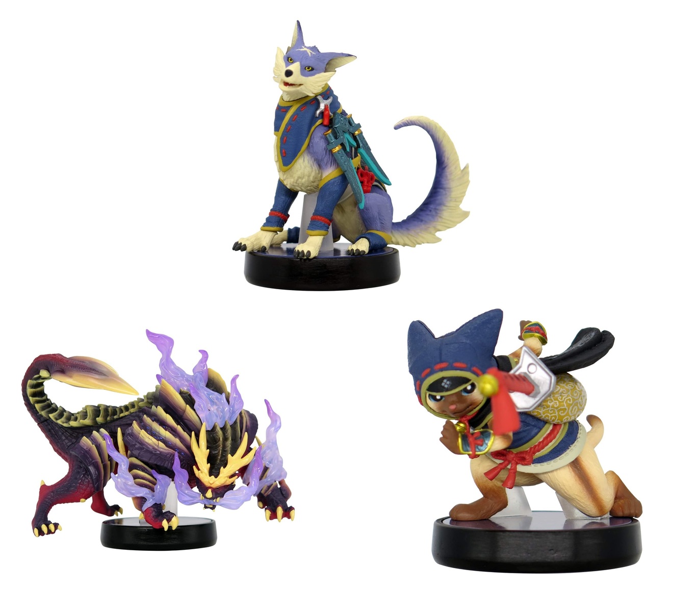 楽天市場】amiibo マガイマガド+オトモアイルー+オトモガルク アミーボ
