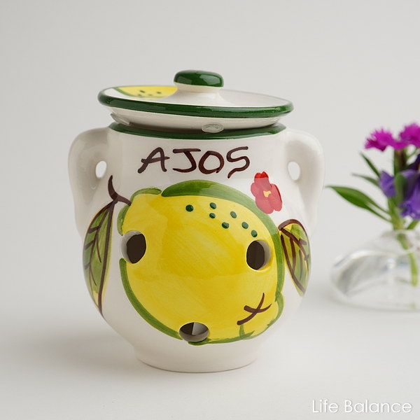 楽天市場】スペイン陶器 野菜保存ポット ミニガーリックポット （127