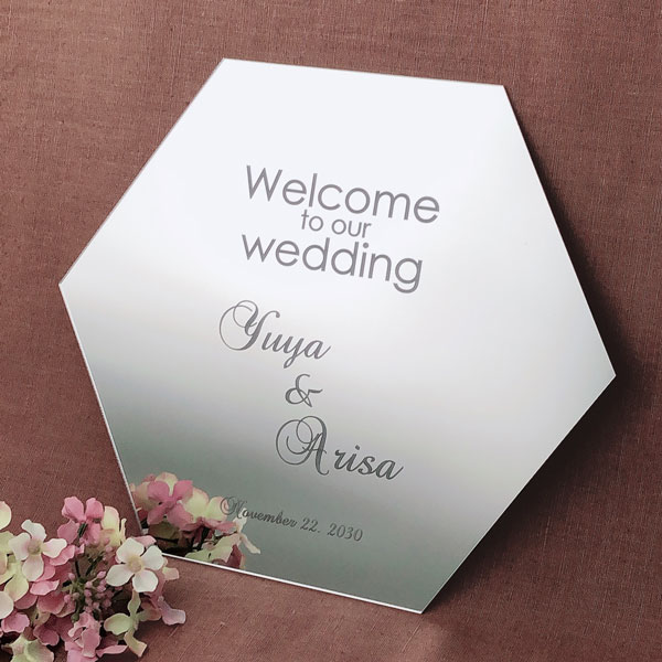 楽天市場】六角 ミラー ウェルカムボード 結婚式 披露宴 ウエディング