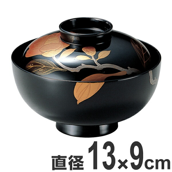 楽天市場】吸い物椀 木製 仙才椀 椿研出 切金張 磨蒔絵 吸物椀 お椀