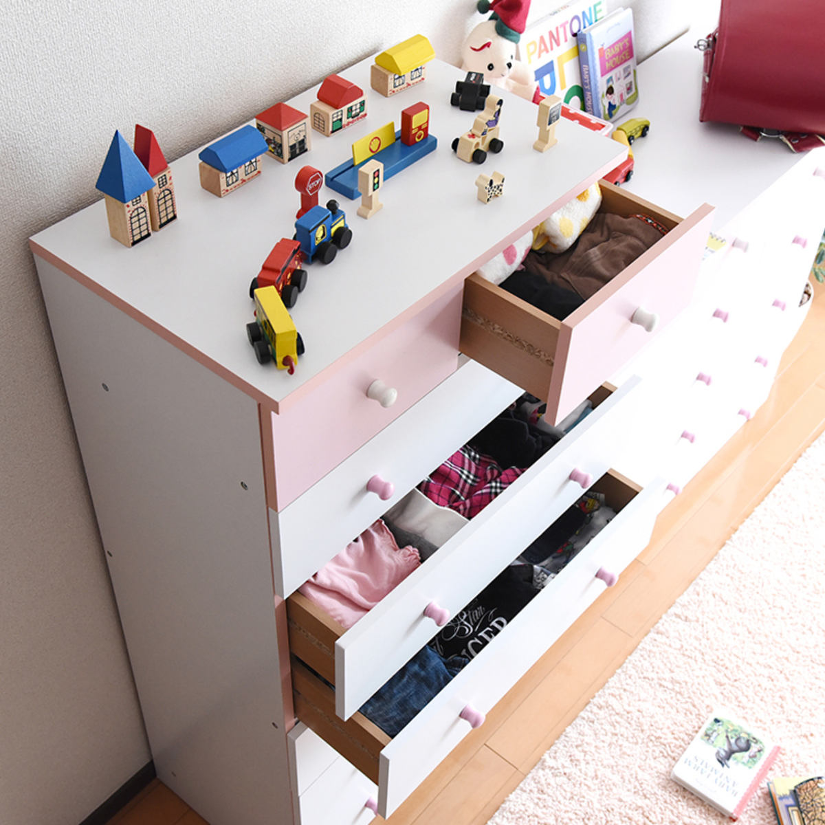 楽天市場】チェスト 幅60cm 7段 カラフル シック （ タンス 収納 棚