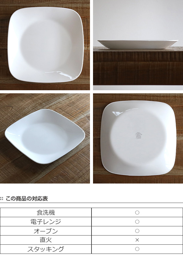 楽天市場】プレート 17cm スクエア コレール CORELLE 皿 食器