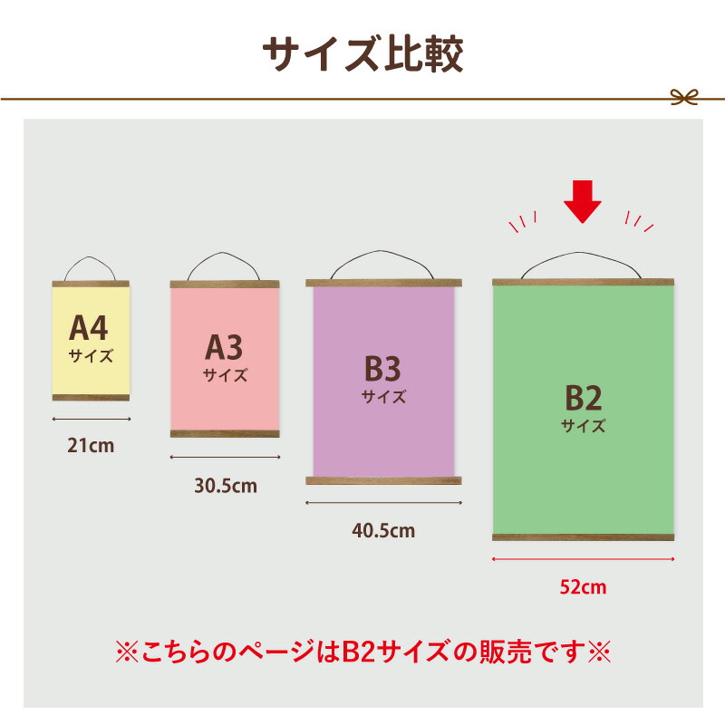 楽天市場】磁石でくっつく ポスターハンガー 52cm / B2 サイズ 額縁