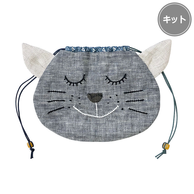 楽天市場】ねこちゃんの巾着ポーチ | キット パッチワーク キルト