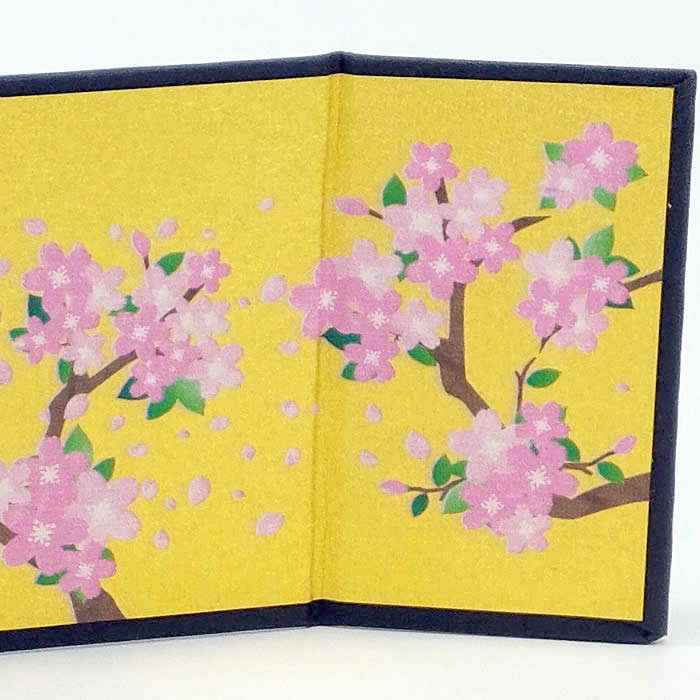 楽天市場】3曲金屏風（桜吹雪）コンパクト雛人形用（幅14.2×高6cm