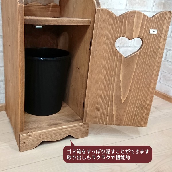 楽天市場】扉付きダストボックス 30×80 ゴミ箱付き カントリータイプ